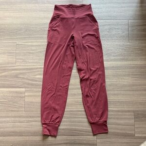 Lululemon Align High Rise Jogger Burgundy Nulu Jogger Pants Size 2